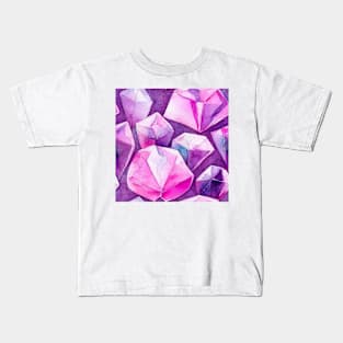 Watercolor diamond pattern Kids T-Shirt